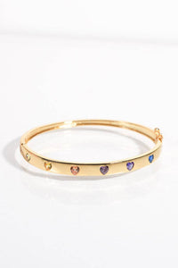 Rainbow Hearts Bangle