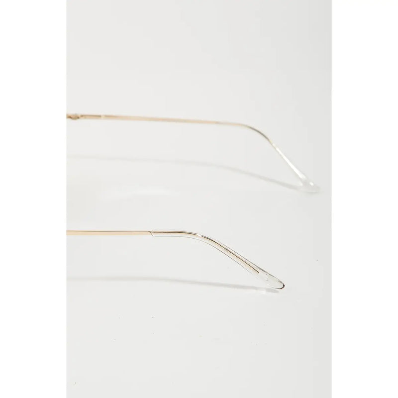 Gradient Lens Aviator Sunglasses with Gold Frame