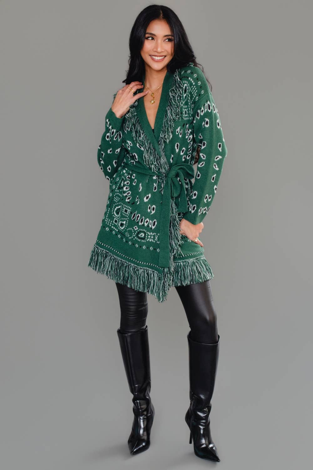 Bandana Fringe Cardigan