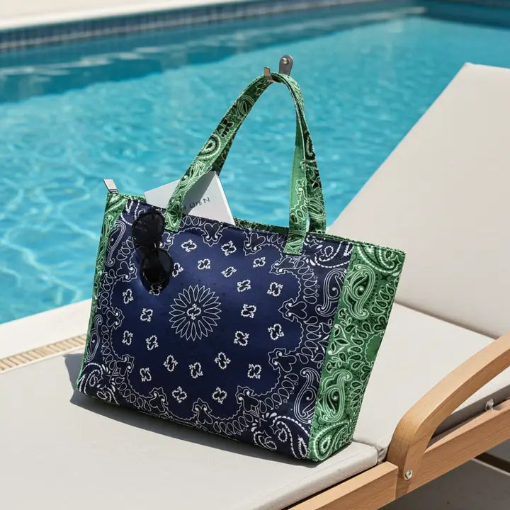 Bandana Print Large Tote Bag
