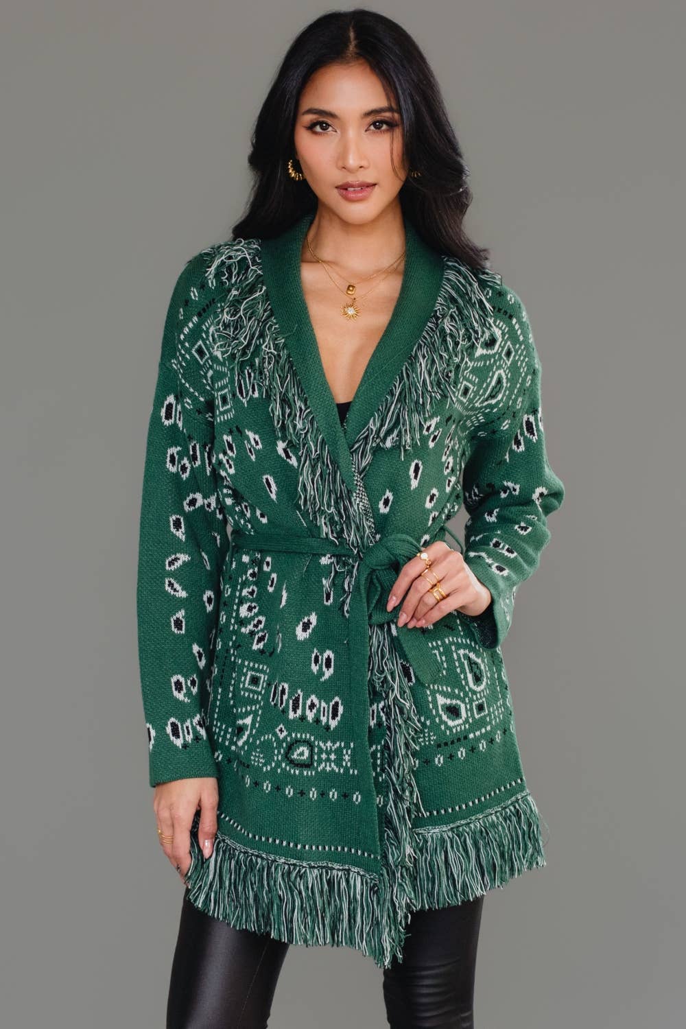 Bandana Fringe Cardigan