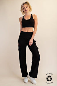 Black Cargo Pocket Lounge Pants
