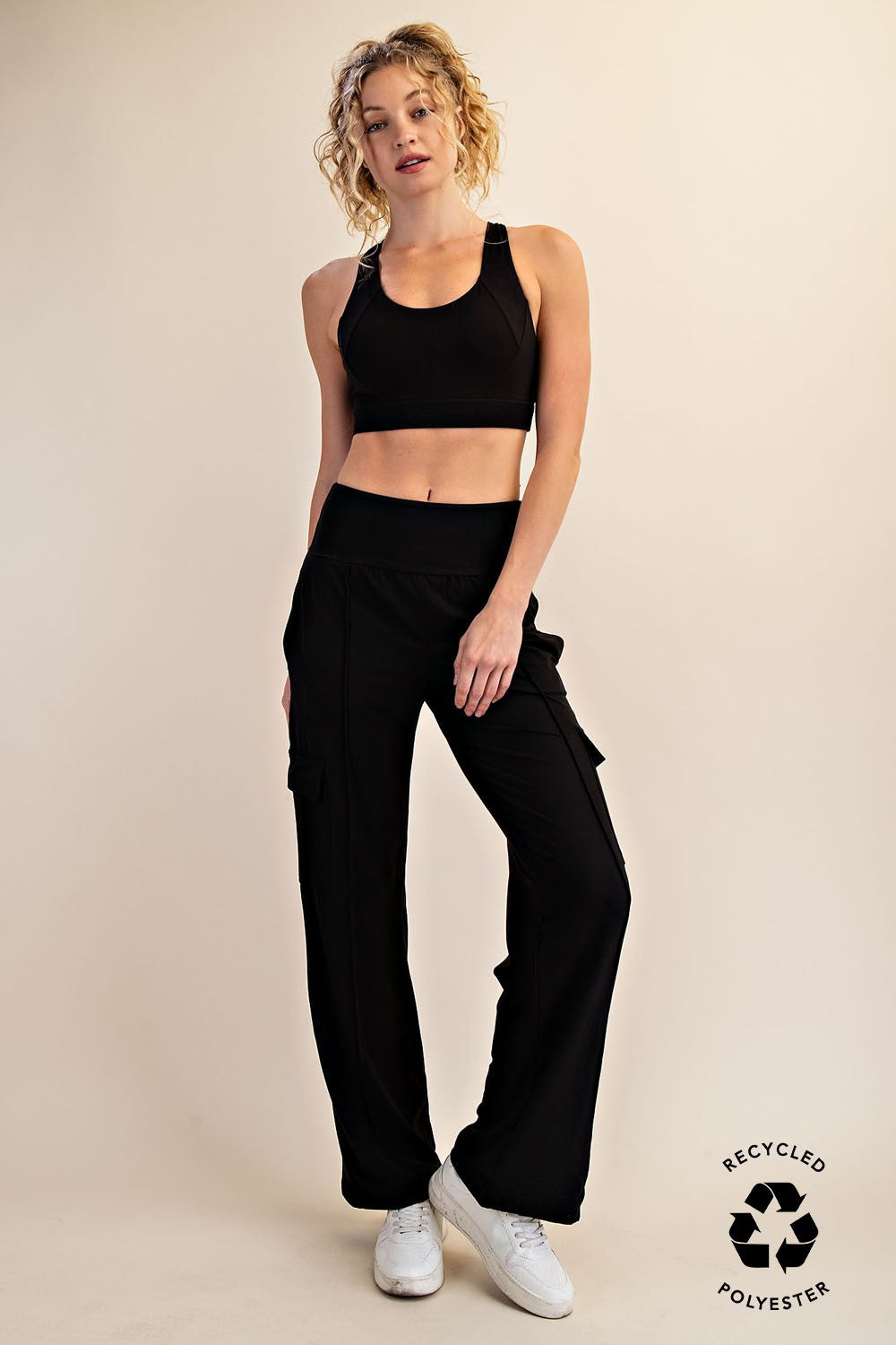 Black Cargo Pocket Lounge Pants