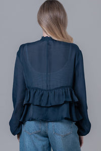 Bella Peplum Zip Up Jacket