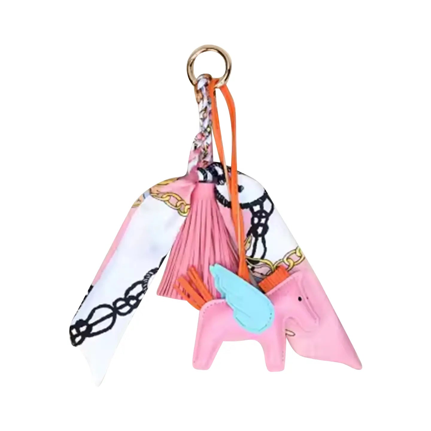 Pegasus Scarf Tassel Keychain Charm