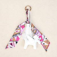 Pegasus Scarf Tassel Keychain Charm