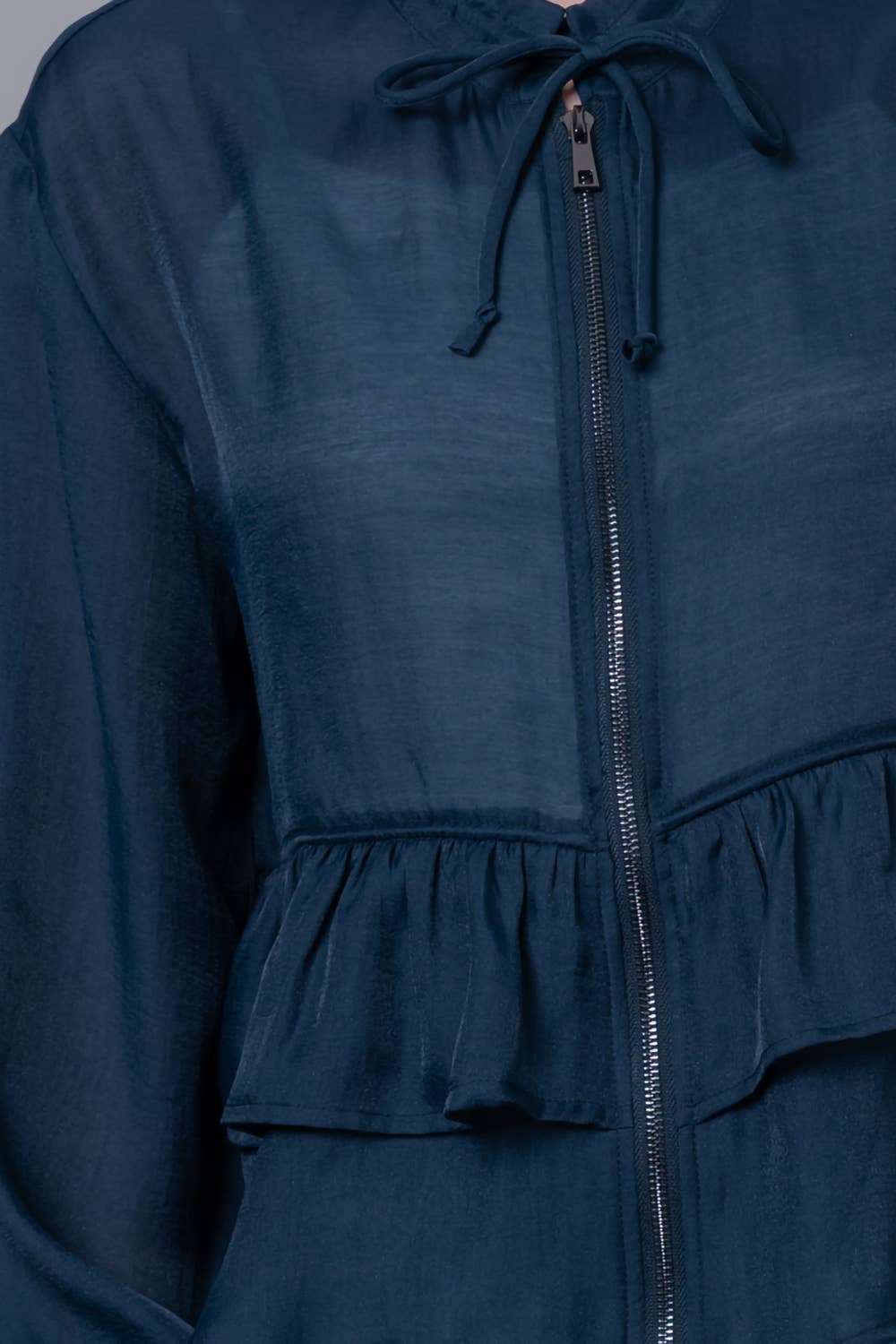 Bella Peplum Zip Up Jacket