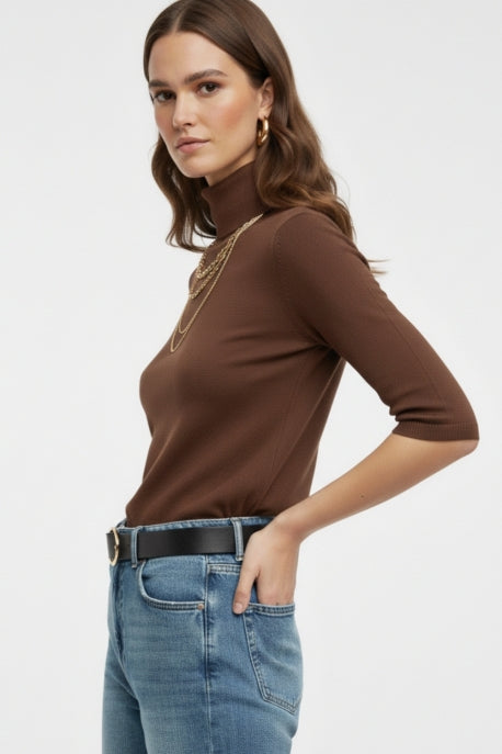 High Neck Knit Sweater
