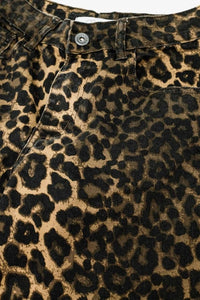 Leopard Print Straight Leg Jeans