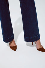 MARINE FLARE JEANS WITH BUTTON DETAILING