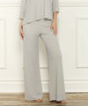 Silver Metallic Wide Leg Pants