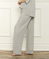 Silver Metallic Wide Leg Pants