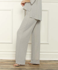 Silver Metallic Wide Leg Pants