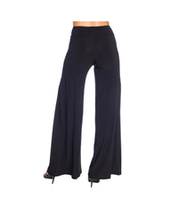 Black Wide-Leg Palazzo Pants with Front Pockets