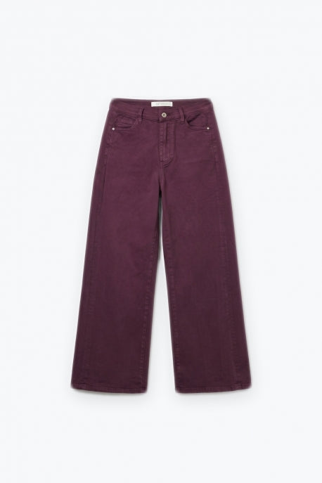 Burgandy Stretch Denim