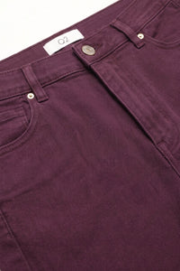 Burgandy Stretch Denim