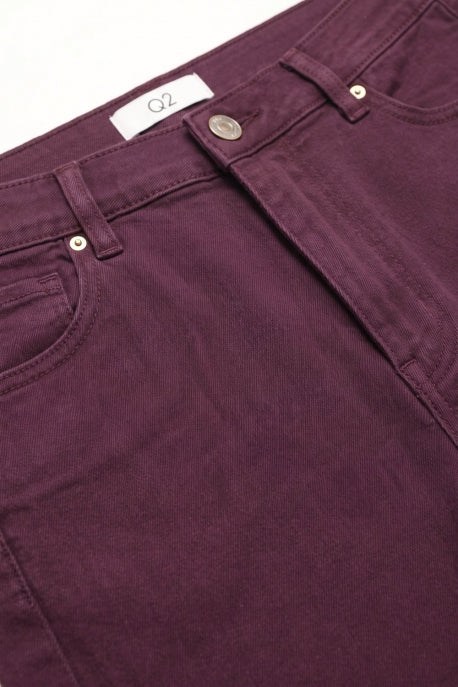 Burgandy Stretch Denim