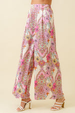 Retro Vintage Bandana Style Floral Pastel Pants