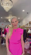 Ruched Fitted Dress Pink