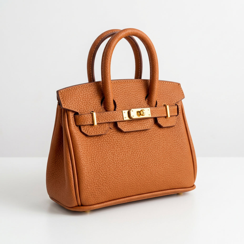 Cognac Mini Top-Handle Satchel