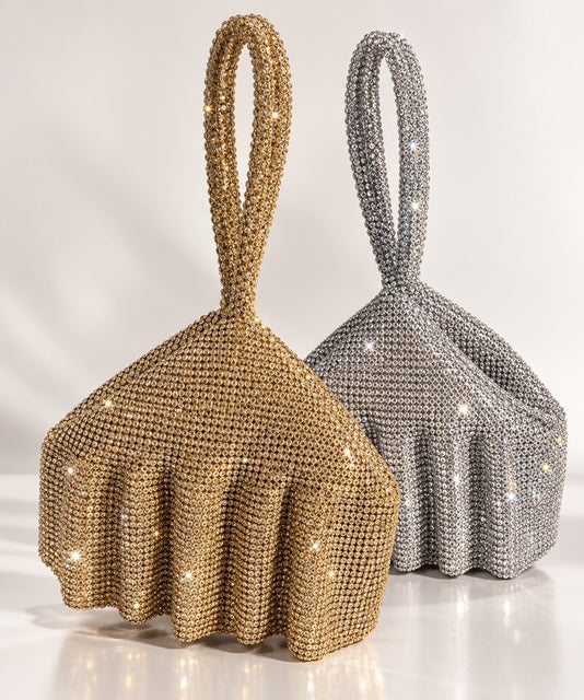 Luxe Metallic Mesh Wristlet