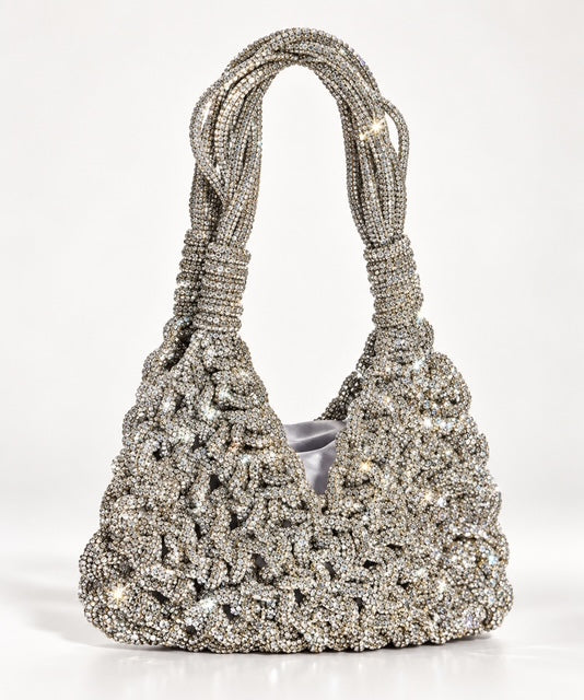 Luxe Crystal Knotted Handbag