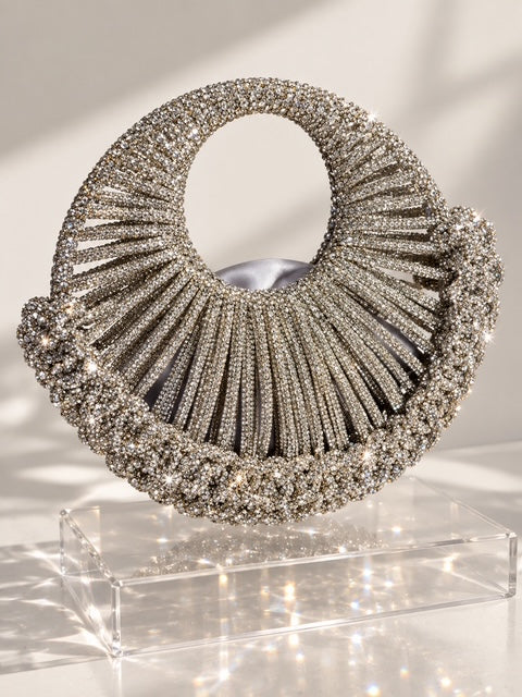 Radiant Crystal Halo Handbag