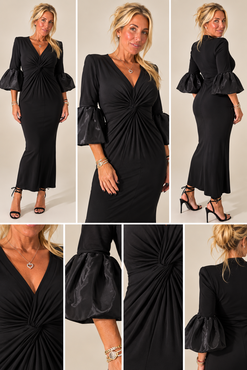 Twist-Front Midi Dress — view 8