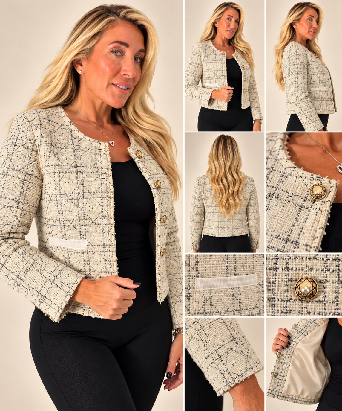 Luxe Textured Button Jacket — photo 4