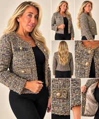 Luxe Textured Button Jacket — photo 5