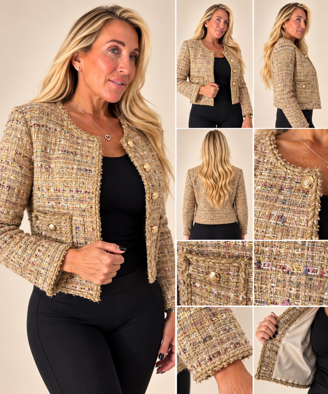 Luxe Textured Button Jacket — photo 7