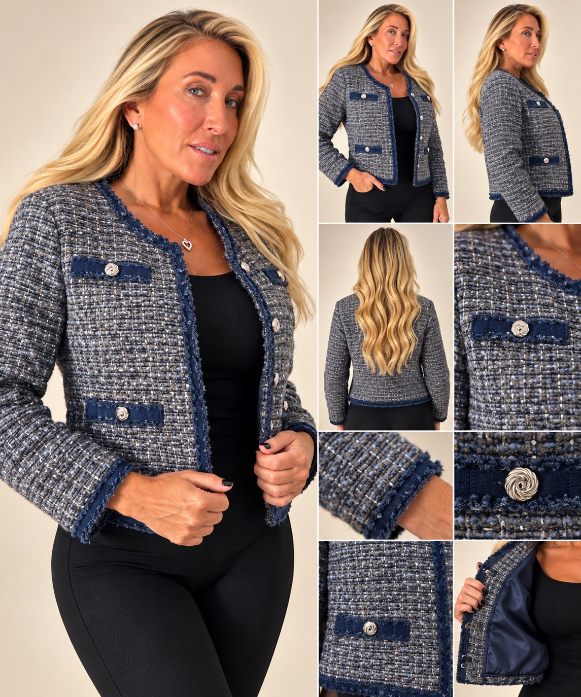 Luxe Textured Button Jacket — photo 8