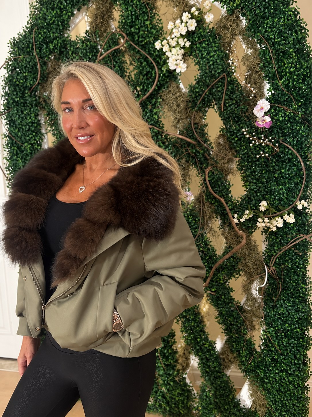 Plush-Collar Bomber Jacket — photo 41