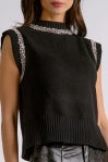 Crystal Cap Sleeve Sweater