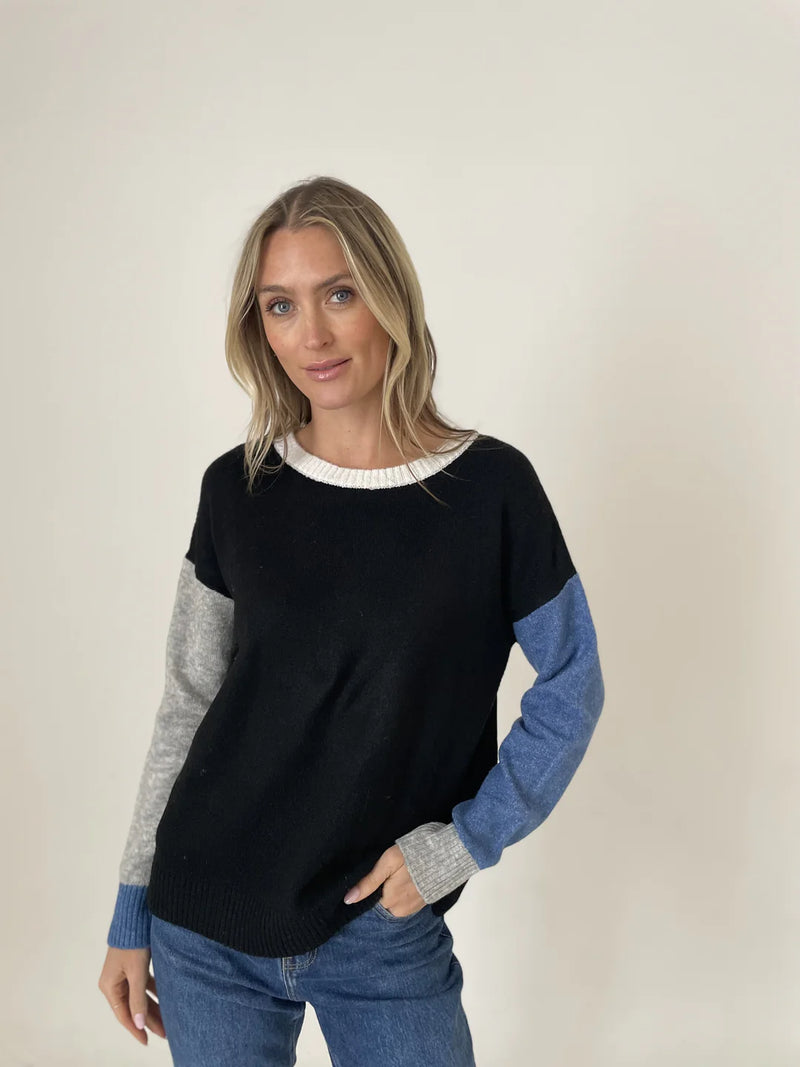 Colorblock Sleeve Sweater