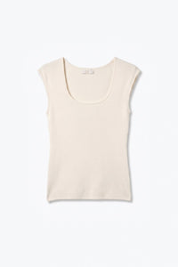 Square Neck Fine-Knit Sweater