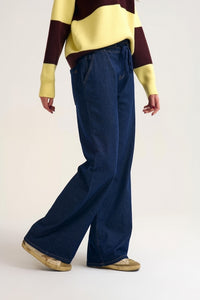 Denim Wide Leg with Elastic Waist