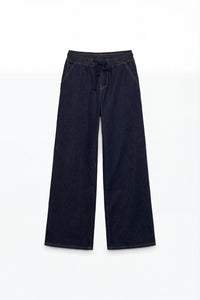Denim Wide Leg with Elastic Waist