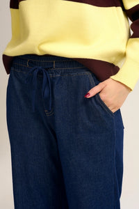 Denim Wide Leg with Elastic Waist