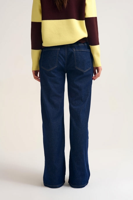 Denim Wide Leg with Elastic Waist
